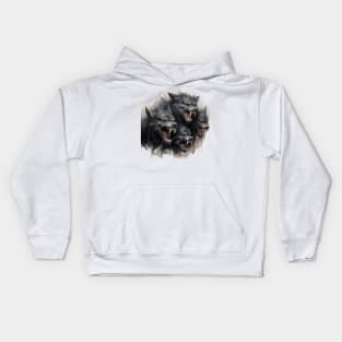 Angry Wolves Kids Hoodie